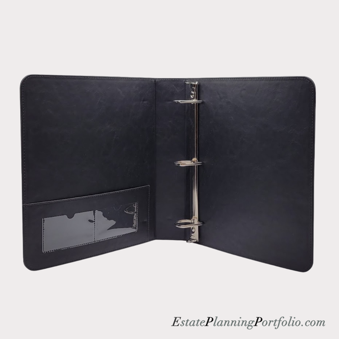 20 Pack, Classic Black | Estate Planning Portfolio Binder | Premium Padded Cover
