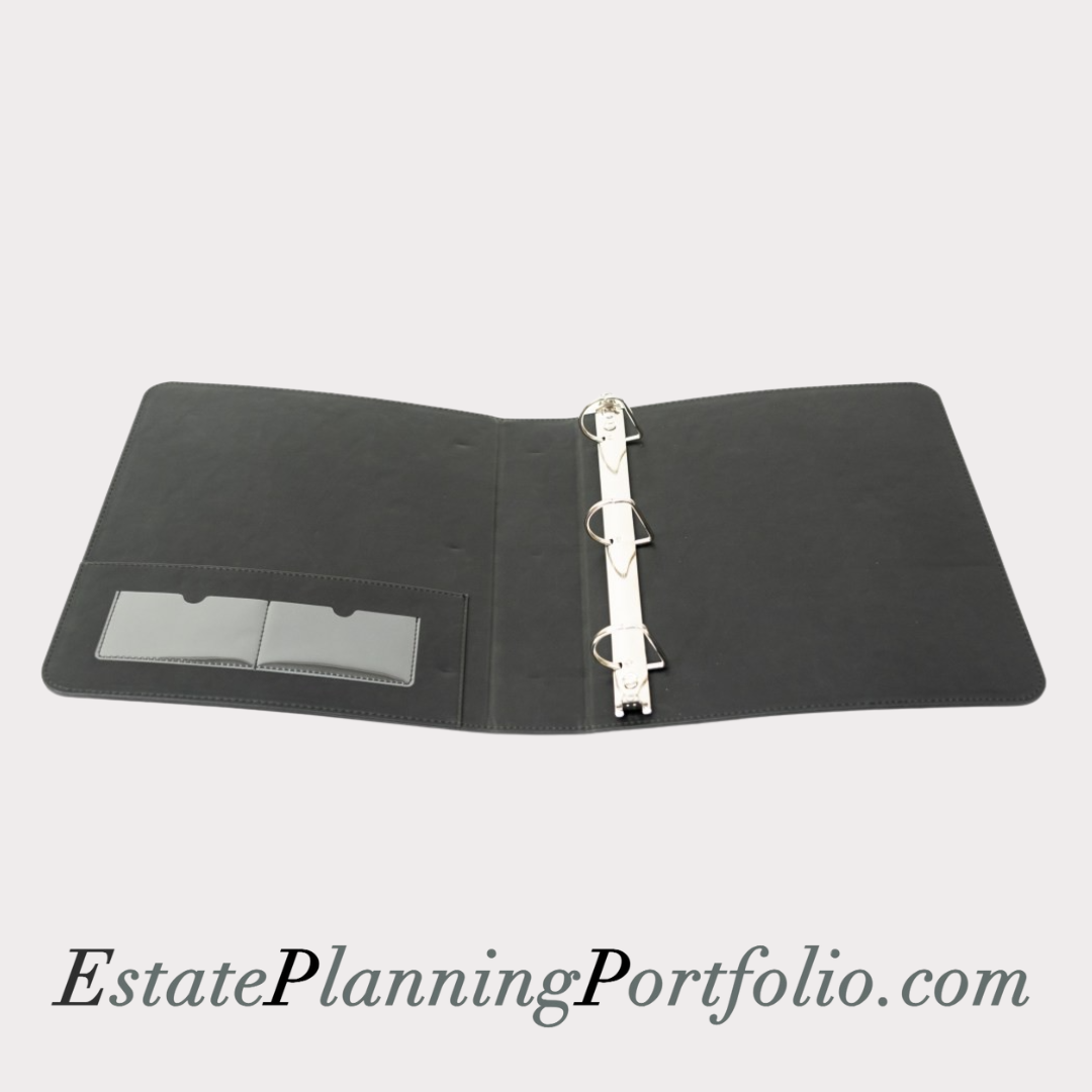 20 Pack, Classic Black | Estate Planning Portfolio Binder | Premium Padded Cover