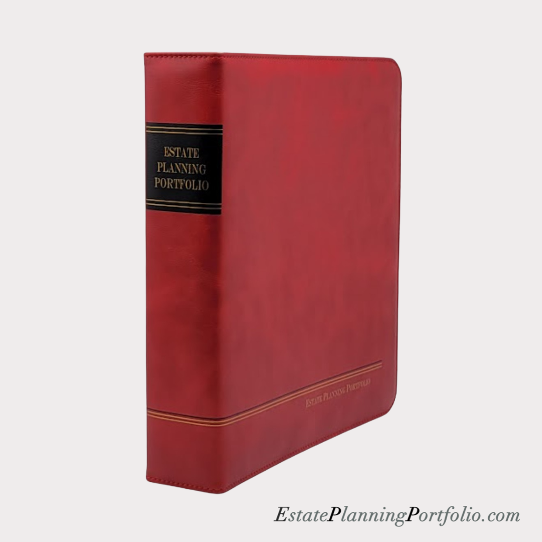 20 Pack, Bold Red | Estate Planning Portfolio Binder | Premium Padded Cover