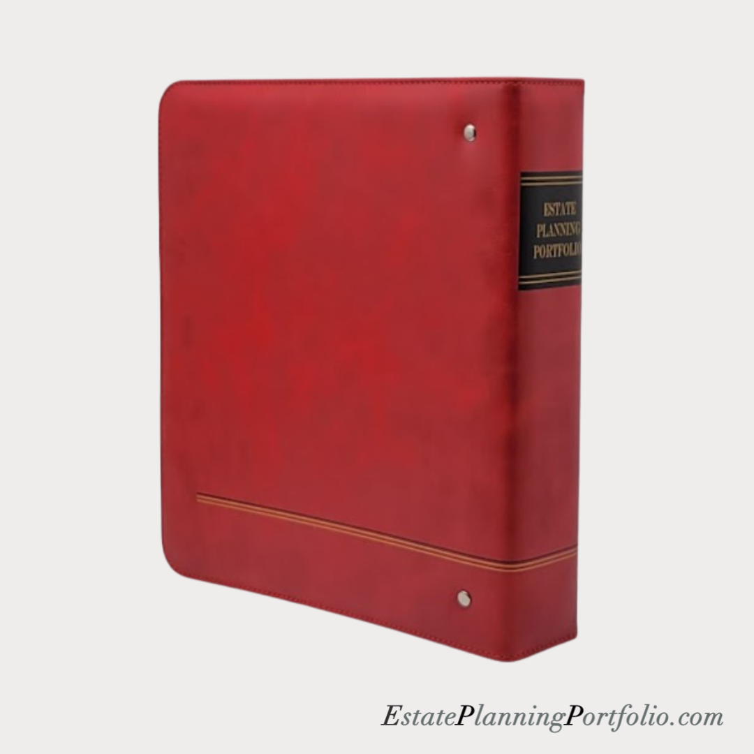 20 Pack, Bold Red | Estate Planning Portfolio Binder | Premium Padded Cover