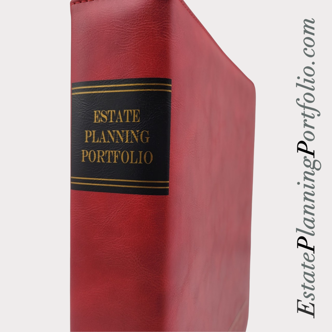 20 Pack, Bold Red | Estate Planning Portfolio Binder | Premium Padded Cover