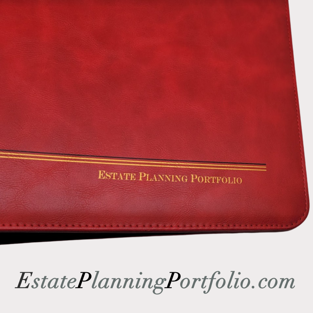 20 Pack, Bold Red | Estate Planning Portfolio Binder | Premium Padded Cover