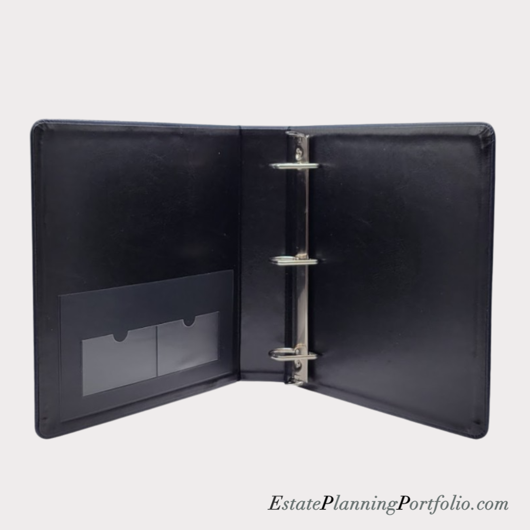6 Packs - Classic Black, Regal Maroon, Professional Navy | Estate Planning Portfolio Binders | Hardcover
