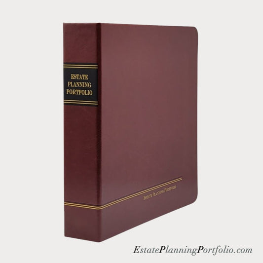 Hardcover, Maroon | Estate Planning Portfolio Binder