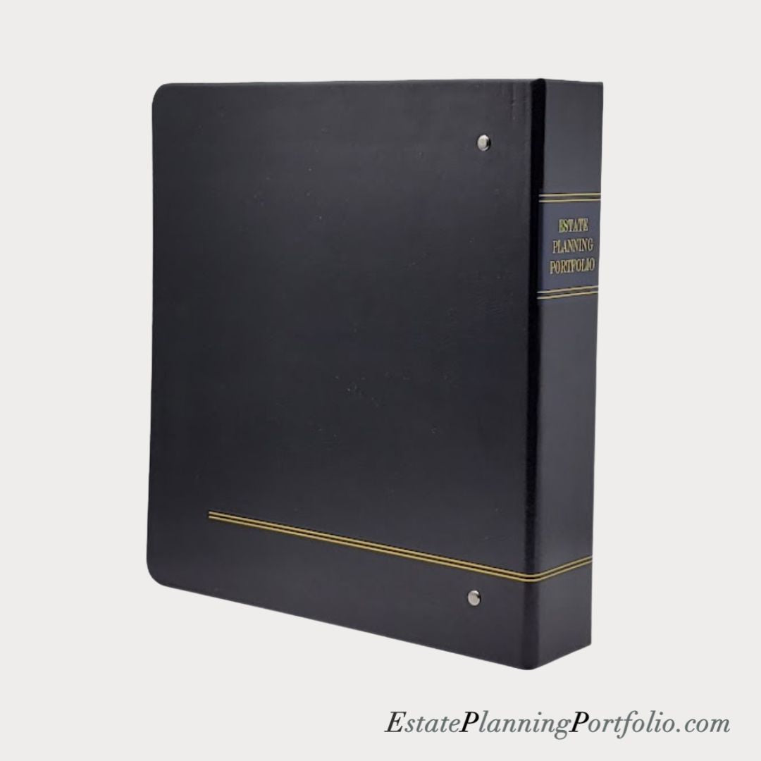 20 Pack, Classic Black | Estate Planning Portfolio Binders | Hardcover